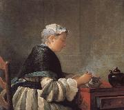 Jean Baptiste Simeon Chardin Tea lady Spain oil painting artist